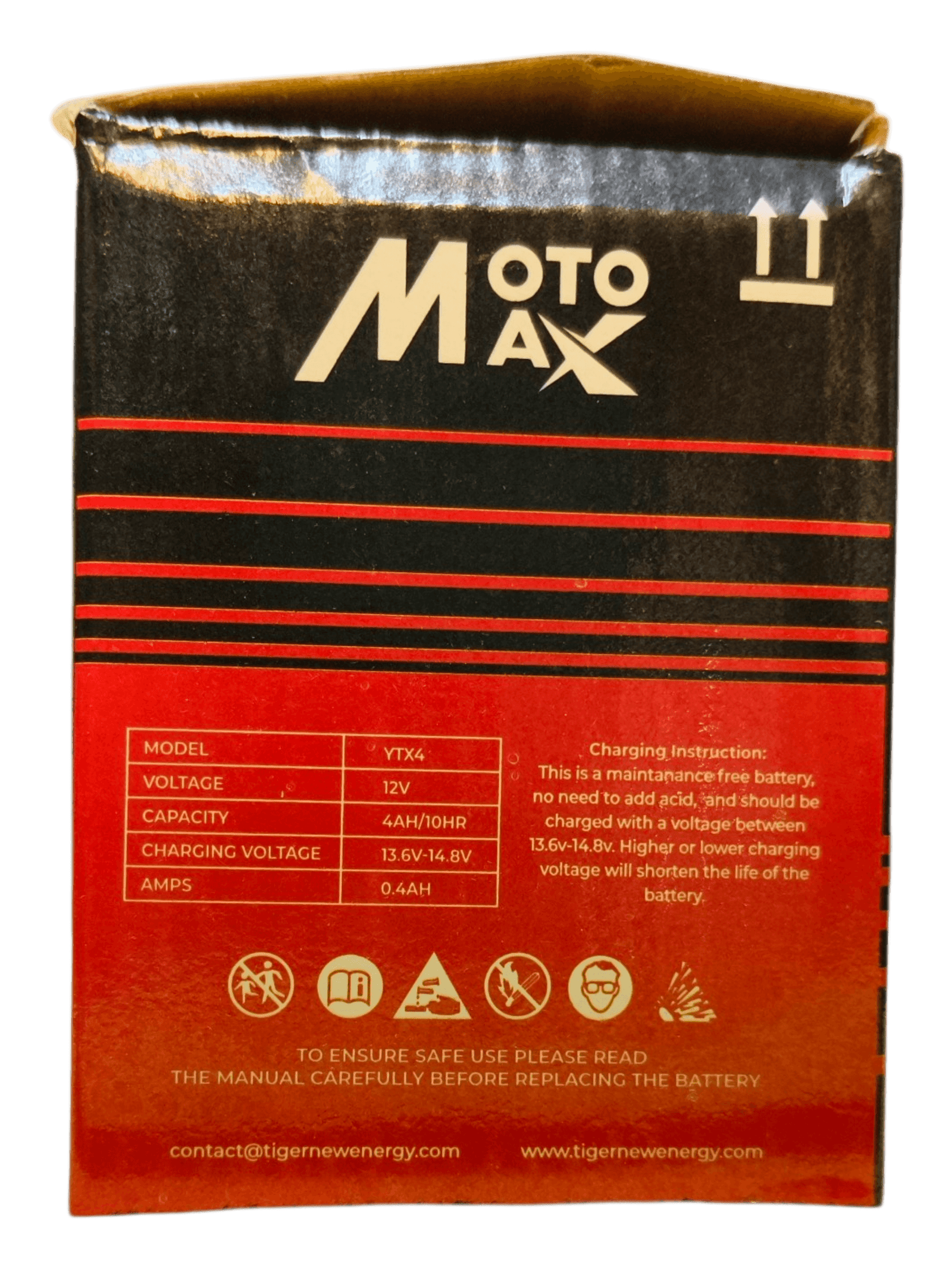 Original Moto Max YTX4 Motorcycle Battery (12V 4Ah) | German Technology - Image 3